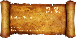 Daka Nóra névjegykártya