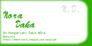 nora daka business card