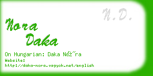 nora daka business card